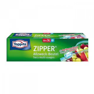 Toppits Zipper Gefrierbeutel 3 Liter (8 Stück)