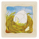 Schichtenpuzzle Huhn aus Holz