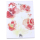 Design - Notizblock rote Aquarellblumen