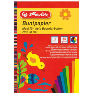 Buntpapierblock 20x28 cm 10 Blatt