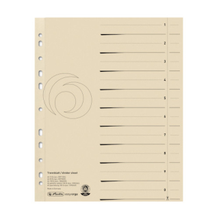 Trennblatt A4 chamois 10er Packung