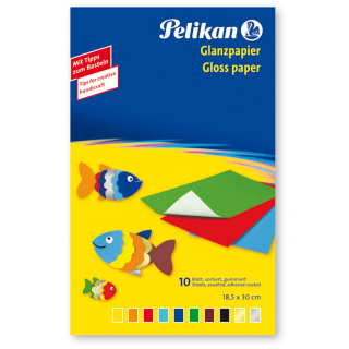 Glanzpapier gummiert Mappe mit 10 Bl.
