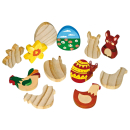 Holzfiguren Ostern 12er Set
