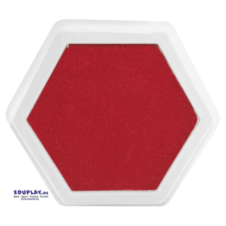 Riesenstempelkissen 6-eckig 14 x 14 cm Rot