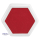 Riesenstempelkissen 6-eckig 14 x 14 cm Rot