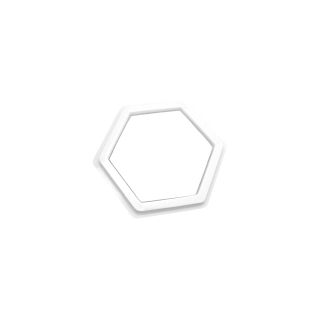 Stempelkissen blanko, Hexagon