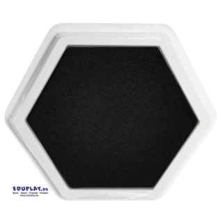 Riesenstempelkissen 6-eckig 14 x 14 cm Schwarz