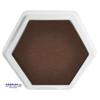 Riesenstempelkissen 6-eckig 14 x 14 cm Braun
