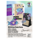 Glitterkarton in glamourösen Farben (5 Blatt)