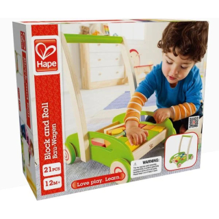 Hape Lauflernwagen mit Bauklötzen