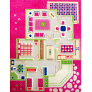 3D Puppenteppich in pink im Kindertraumraum